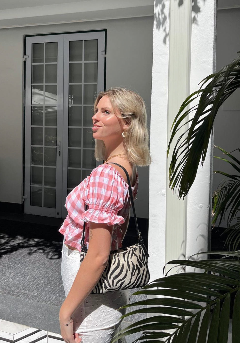 *Pink Checker Summer Top