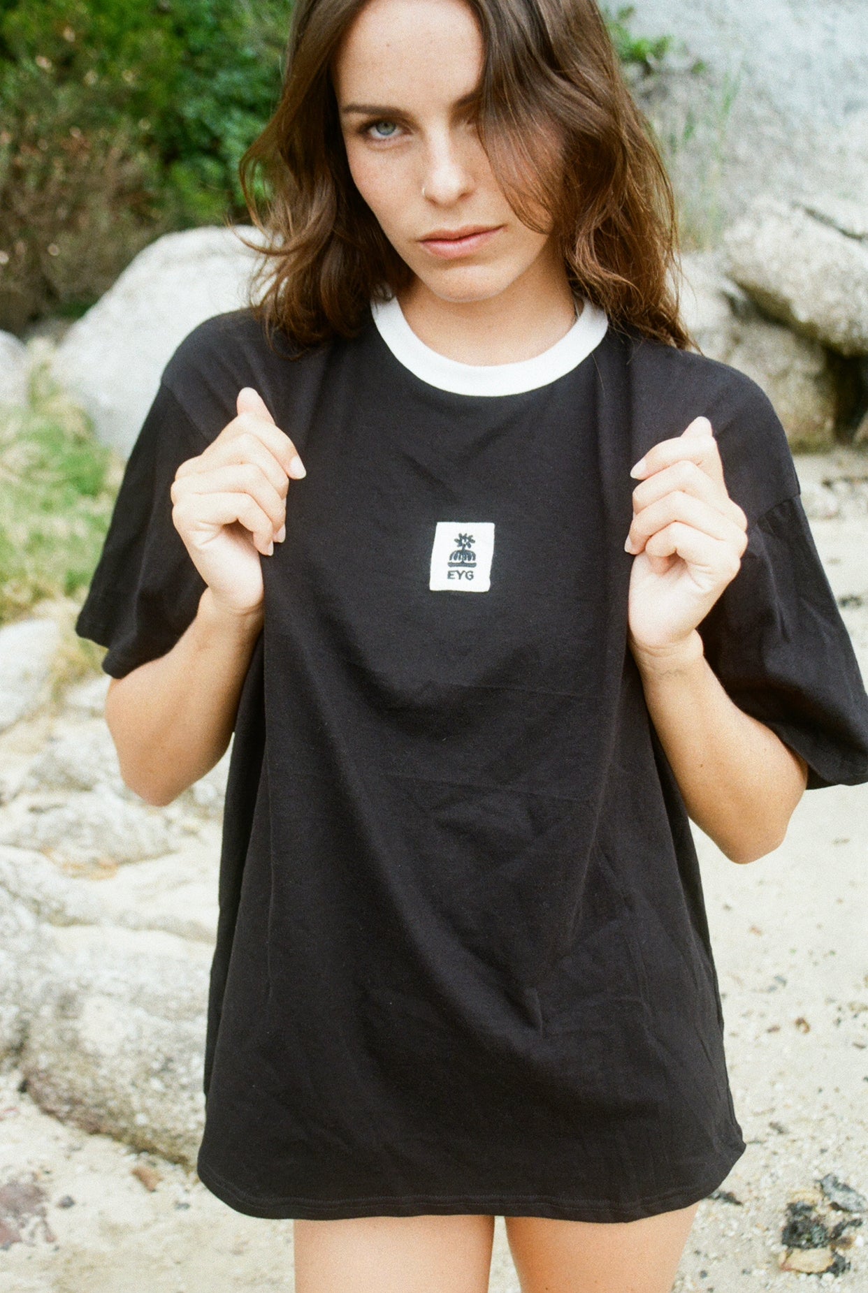 * New EYG Black Tee