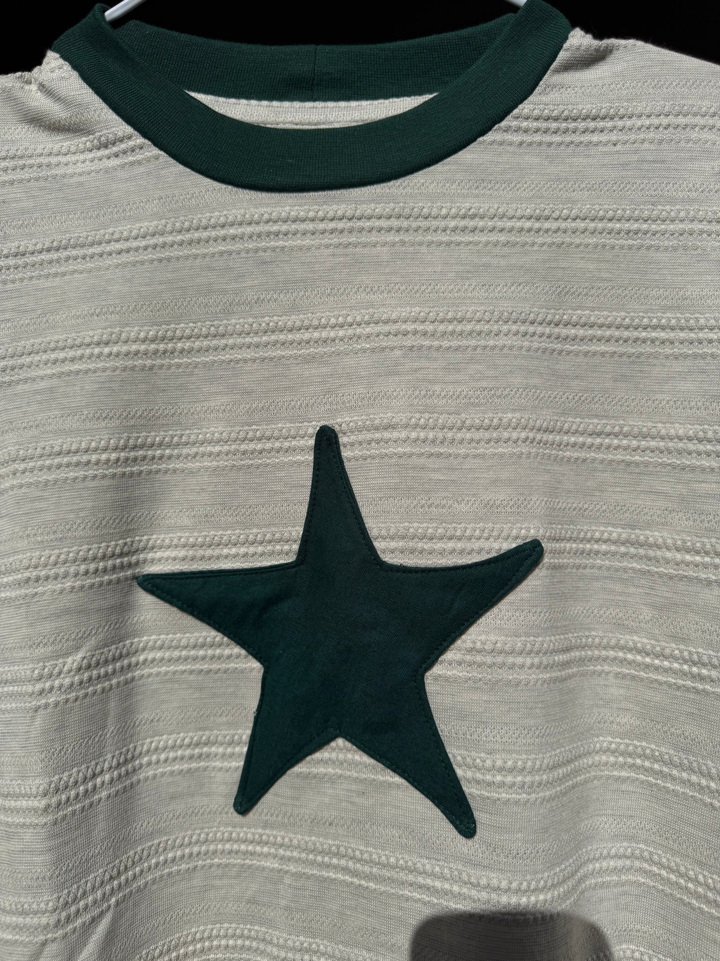 * Green and beige Star tee