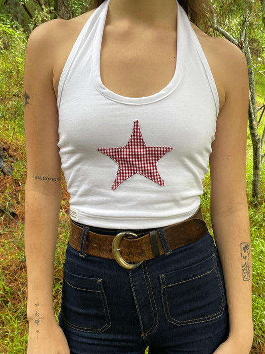* White Halter Red Star